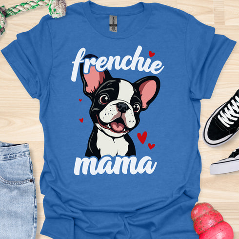 Frenchie Mama - V6 - Smiling Graphic T-Shirt